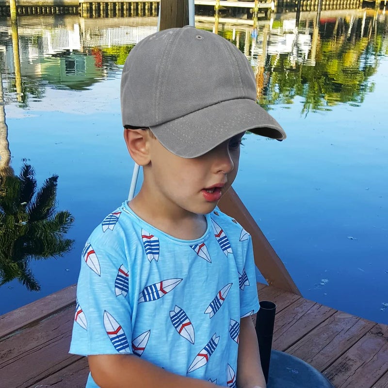 FGSS Kids Baby Girls Hat Washed Baseball Cap Cotton Solid Sun Hats for Children Fit for 2-7 Years - Image 4